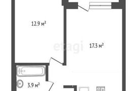 Продаю 1-комнатную квартиру, 38.7 м², Калуга, улица 65 лет Победы, 6