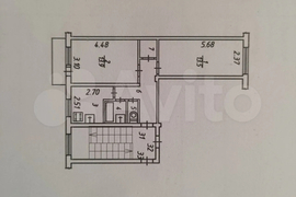 2-к. квартира, 44,7 м², 5/5 эт.