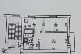 2-к. квартира, 42 м², 5/5 эт.